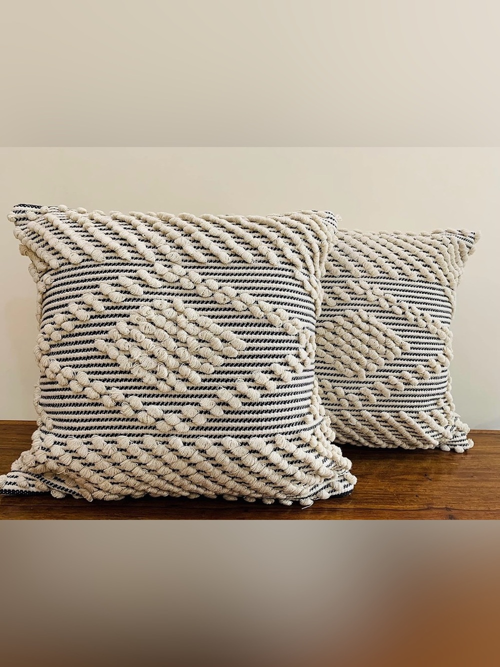 Nature4EU Set of 2 Throw Pillow Covers Geometric Pattern